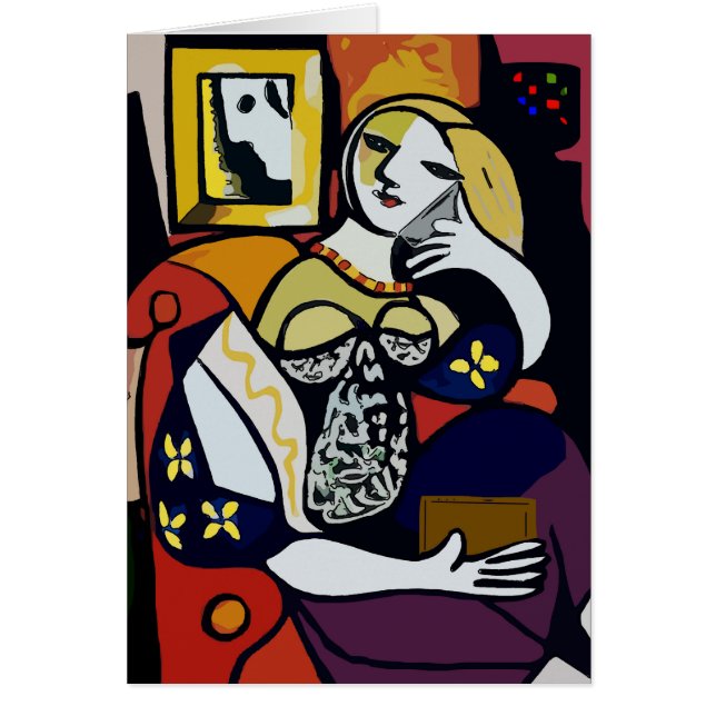 Cartão Abstrato de celular, Cubismo (Frente)