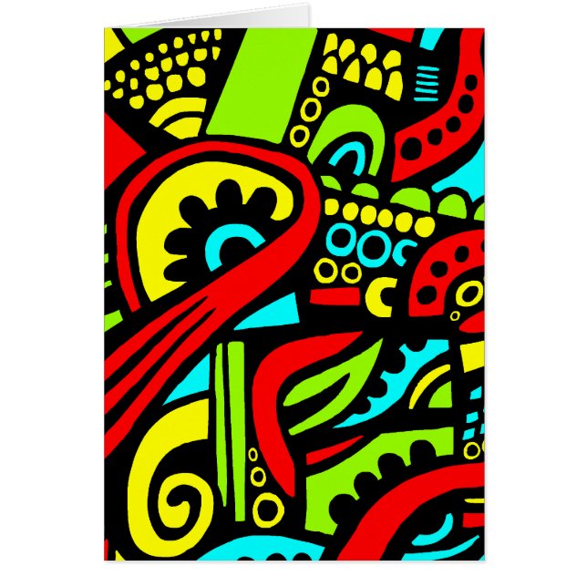 Cartão Abstrato de desenho animado (Frente)