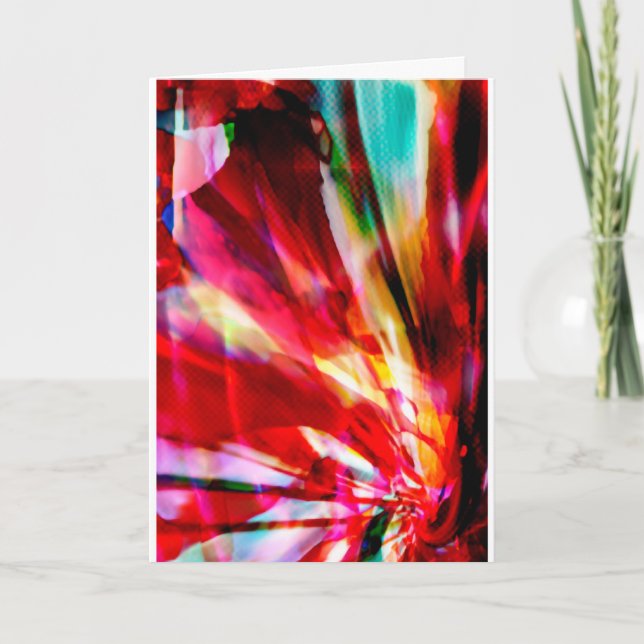 Cartão Abstrato de Fantasia Amarelo de Aqua Design de Flo (Frente)