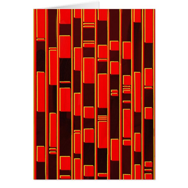 Cartão Abstrato de inspiração de têxteis africanos (Frente)