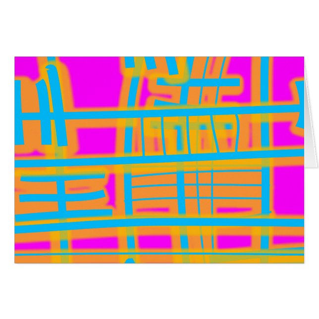 Cartão abstrato de "Linhas de Comunicação" (Frente Horizontal)