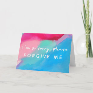 Cartão Abstrato de Pastel   Sinto muito, por favor me per