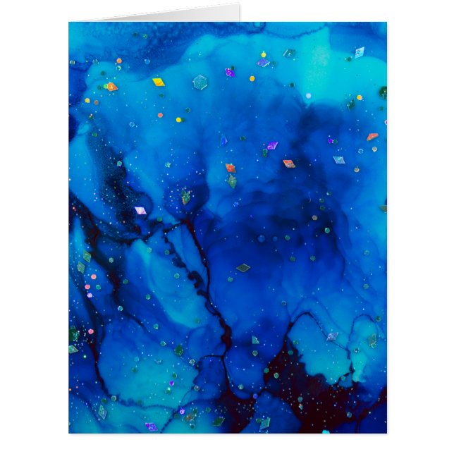 Cartão Abstrato de Tinta de Álcool de escape (Frente)