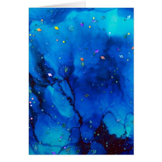 Cartão Abstrato de Tinta de Álcool de escape (Frente)