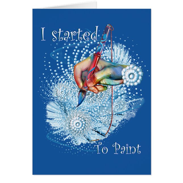 Cartão Abstrato de vibração azul (Frente)