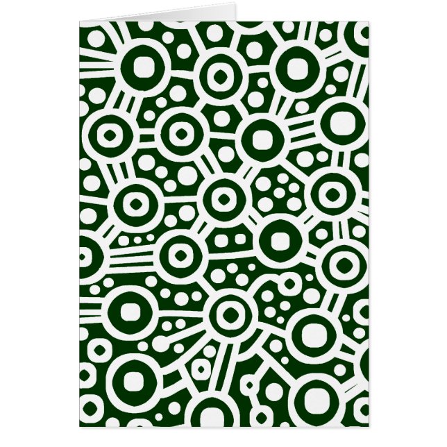 Cartão Abstrato do circuito de alienígena - Branco sobre  (Frente)