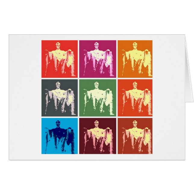 Cartão Abstrato do Memorial Lincoln (Frente Horizontal)