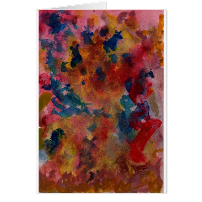 Cartão Abstrato do rosa e do azul (Frente)