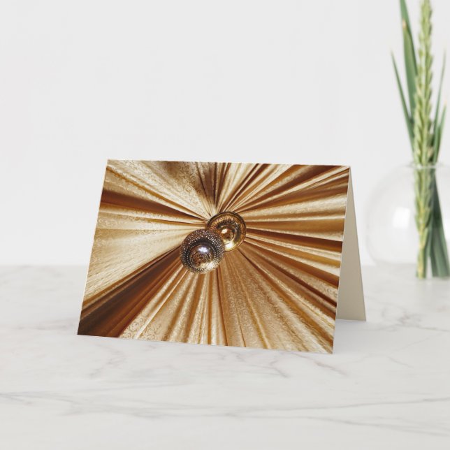 Cartão Abstrato Dourado e bronzeado, saudação de Vazio de (Frente)