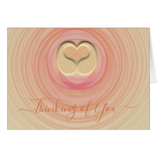 Cartão Abstrato Espíritos Pensando Em Você Areia O Coraçã