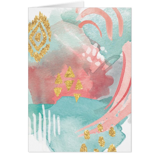 Cartão Abstrato Faridas - Cores Mudadas (Frente)