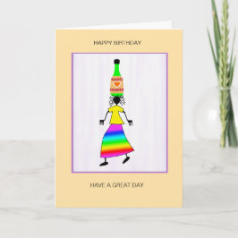 Cartão Abstrato, Fofo de Arte Africano e Aniversário Eleg