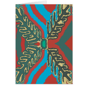 Cartão Abstrato Forest River Sky