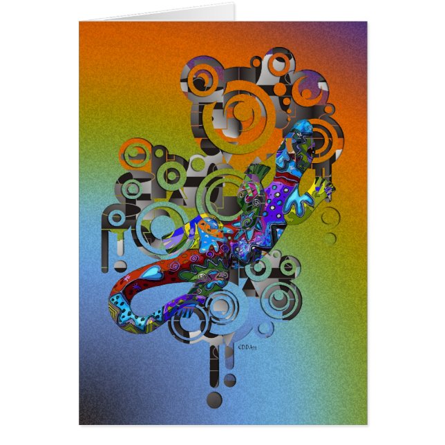 Cartão abstrato Gecko (Frente)