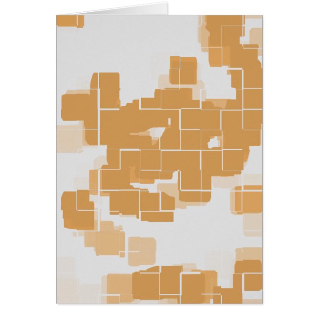 Cartão abstrato Geométrico da "Pizza de Abóbora" (Frente)