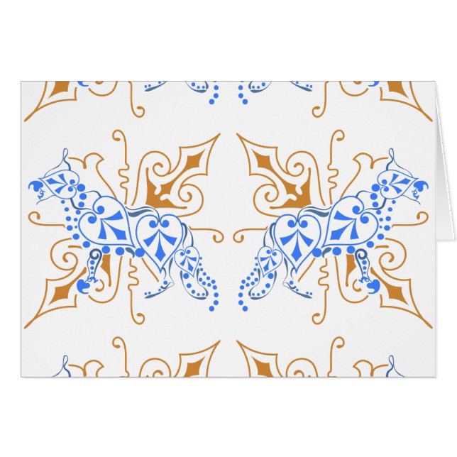 Cartão abstrato german shepherd (Frente Horizontal)