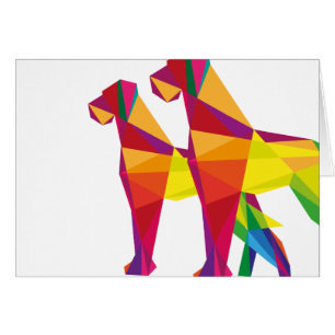 Cartão Abstrato grande cão