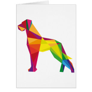 Cartão Abstrato grande cão