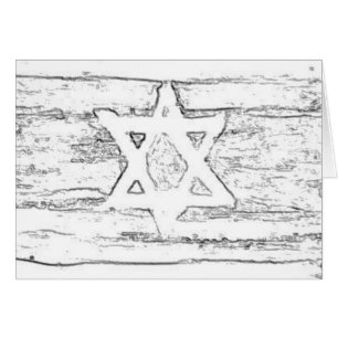 Cartão abstrato israel preto e branco