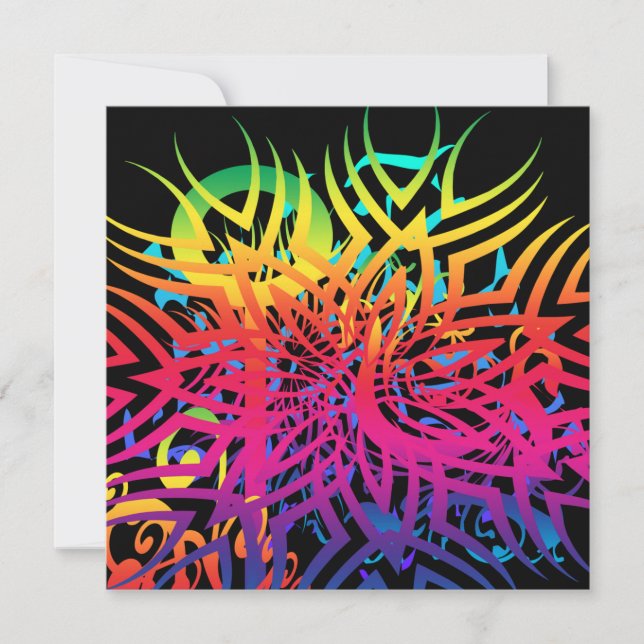 Cartão Abstrato Jungle (Frente)