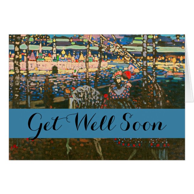 Cartão Abstrato Kandinsky Casal Anel Colorido (Frente Horizontal)