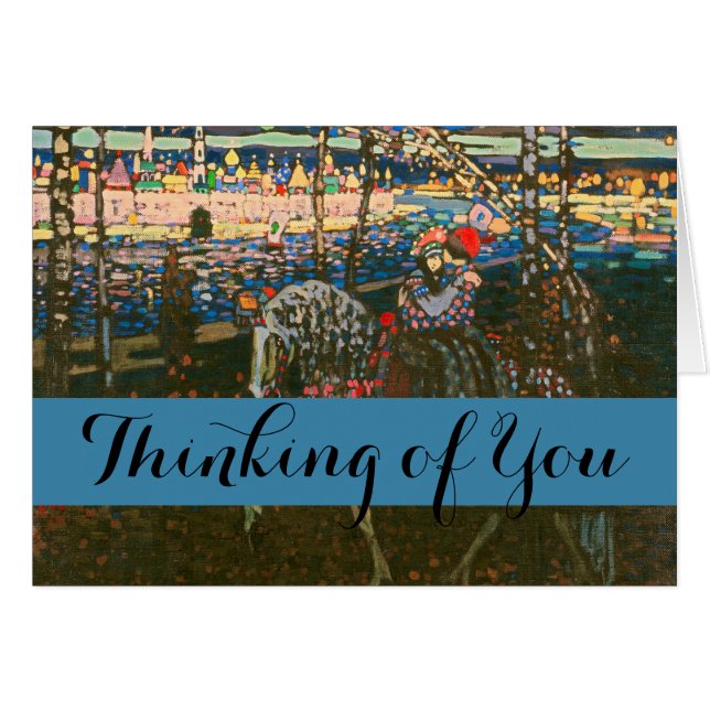 Cartão Abstrato Kandinsky Casal Anel Colorido (Frente Horizontal)