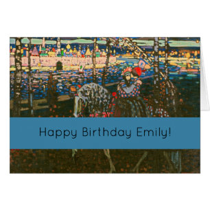 Cartão Abstrato Kandinsky Casal Anel Colorido