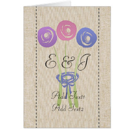 Cartão Abstrato Lilac Rústico Bastante Com Rosas M