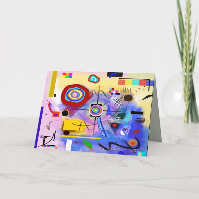 Cartão Abstrato Modern Greeting Card (Frente)