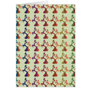 Cartão Abstrato Modern Multicolor Tulip Floral design