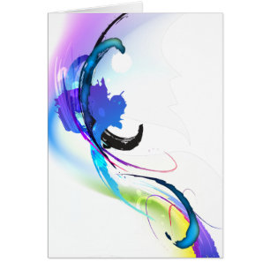 Cartão Abstrato Morning Glory Paint Splatters