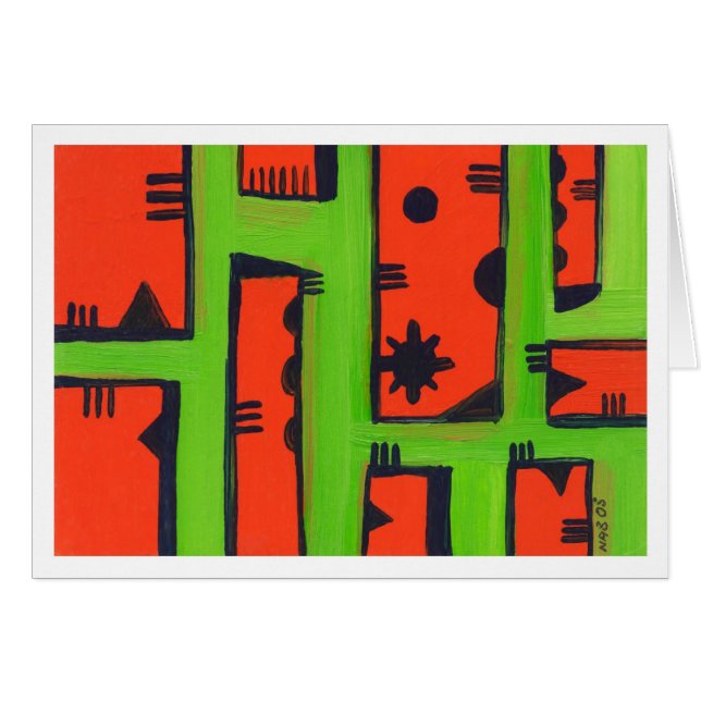 Cartão Abstrato Pintura 08 (Frente Horizontal)