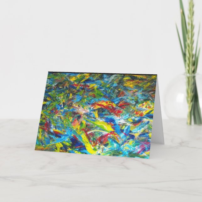 Cartão Abstrato Pintura de Julia Morrill (Frente)