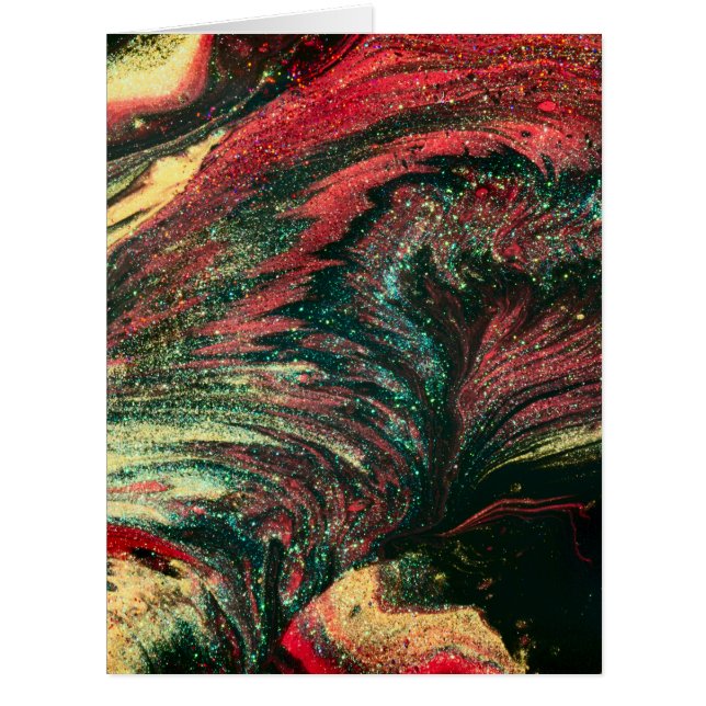 Cartão Abstrato preto e vermelho (Frente)