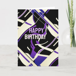 Cartão Abstrato preto roxo branco Lilac preto esguicho An