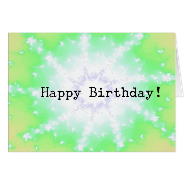 Cartão Abstrato Ray, aniversário (Frente Horizontal)