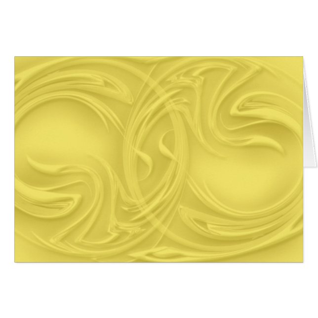 Cartão Abstrato Shadow Curls Sobre Dentro Vazio Amarelo (Frente Horizontal)
