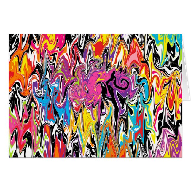 Cartão Abstrato Swirl (Frente Horizontal)