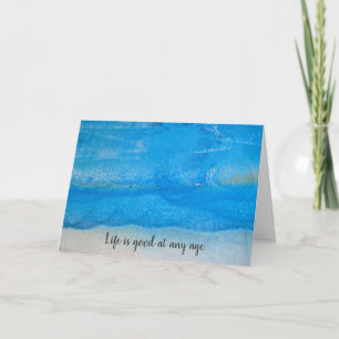 Cartão abstrato textured velho da pintura do aniversário