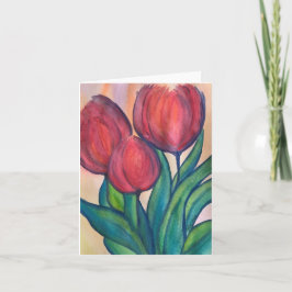 Cartão Abstrato Tulipa Placa de Vazio Pequeno