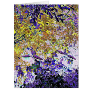 Cartão ABSTRATO WATER AND LEAVS card