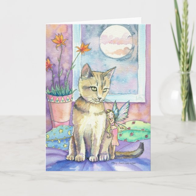 Cartão Abyssinian and Fairy Greeting Card (Frente)