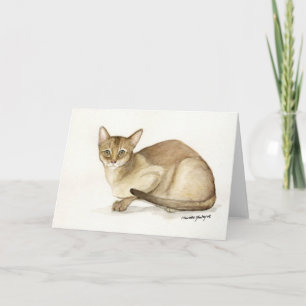 Cartão "Abyssinian Cat" Art Reproduction Greeting Card