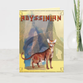 Cartão Abyssinian do gato