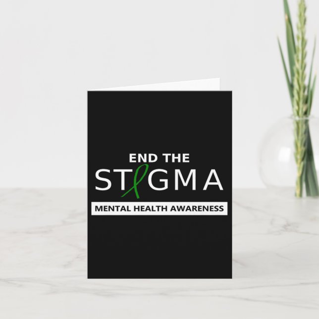 Cartão Acabe com o estigma - que pode ser a consciência d (Frente)