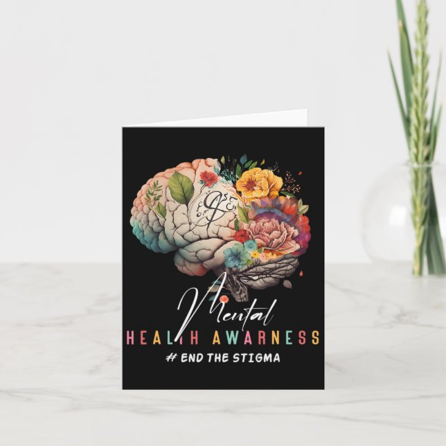 Cartão Acabe Com O Stigma Mental Health Problems Mental A (Frente)