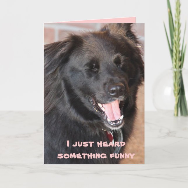 Cartão Acabei de ouvir algo engraçado (Frente)