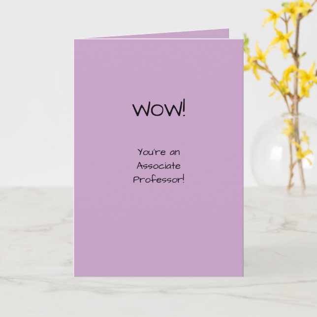 Cartão Acadêmico associado de Parabéns de Tenure (Flor Amarela)