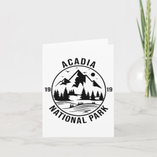 Cartão Acadia National Park Maine Montanhas Nature Hiking