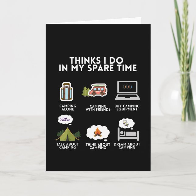 Cartão acampamento acampamento acampamento acampamento di (Frente)